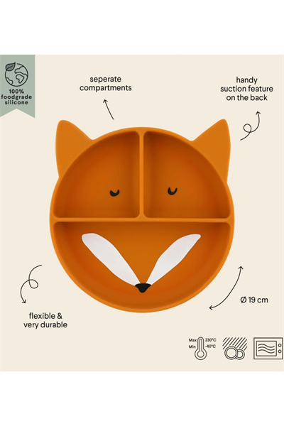 Trixie - Silikon Vakumlu Bölmeli Tabak MR. FOX