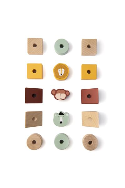TRIXIE - WOODEN ANIMAL BLOCKS STACKER Çok Renkli