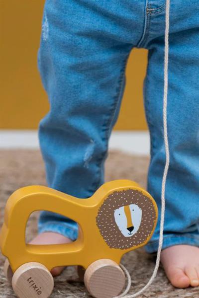 TRIXIE - WOODEN PULL ALONG TOY (MR.LION) - Ahşap İpli Oyuncak Lion