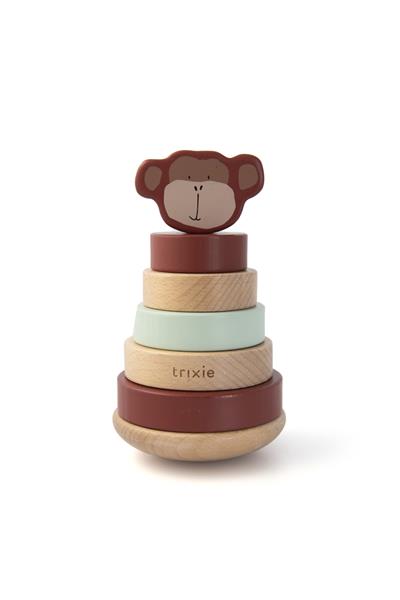 TRIXIE - WOODEN STACKING TOY (MR.MONKEY) - Ahşap Dizme Oyuncağı Maymun
