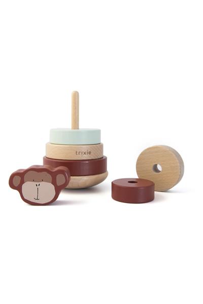 TRIXIE - WOODEN STACKING TOY (MR.MONKEY) - Ahşap Dizme Oyuncağı Maymun