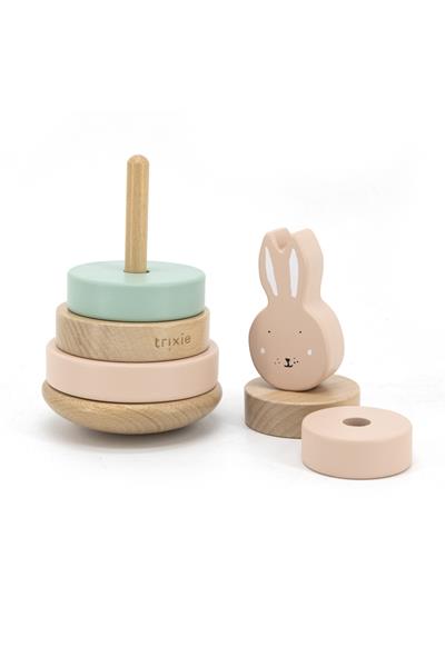 TRIXIE - WOODEN STACKING TOY (MRS RABBIT) - Ahşap Dizme Oyuncağı Tavşan