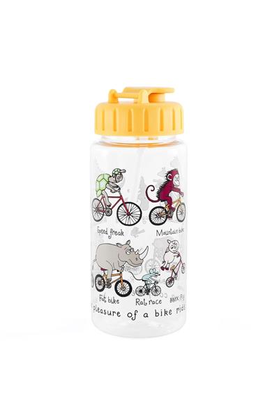 Tyrell Katz Pipetli Matara / Suluk 400 ml Animals on Bike Çok Renkli