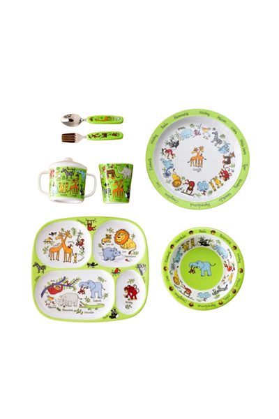 TYRRELL KATZ BEBEKLER İÇİN MİNİ BÖLMELİ TABAK JUNGLE Çok Renkli