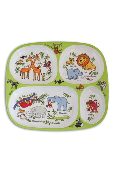 TYRRELL KATZ BEBEKLER İÇİN MİNİ BÖLMELİ TABAK JUNGLE Çok Renkli