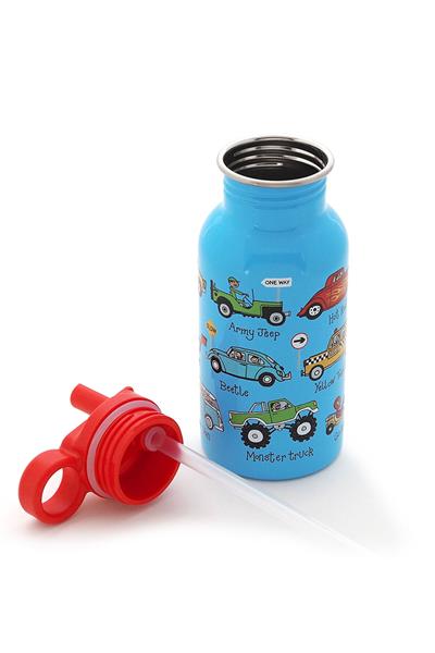 TYRRELL KATZ CARS PİPETLİ ÇELİK SULUK 400ML Çok Renkli