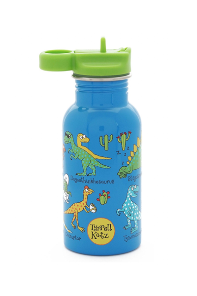 TYRRELL KATZ DINO PİPETLİ ÇELİK MATARA 400ML Çok Renkli