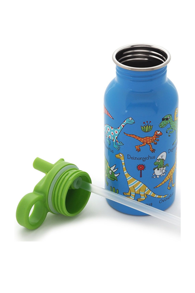 TYRRELL KATZ DINO PİPETLİ ÇELİK MATARA 400ML Çok Renkli