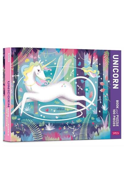 Unicorn - Book And Puzzle Çok Renkli