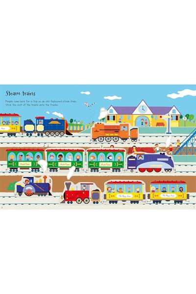 Usborne /First Sticker Trains Çok Renkli