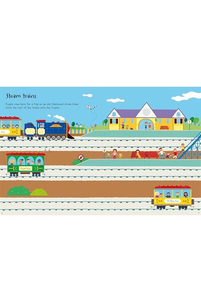 Usborne /First Sticker Trains Çok Renkli