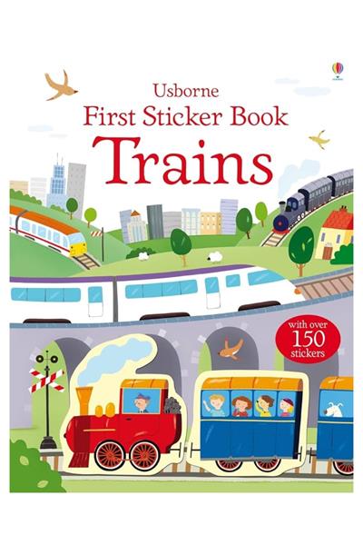 Usborne /First Sticker Trains Çok Renkli