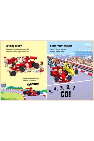 Usborne /Wind-Up Racing Cars Çok Renkli