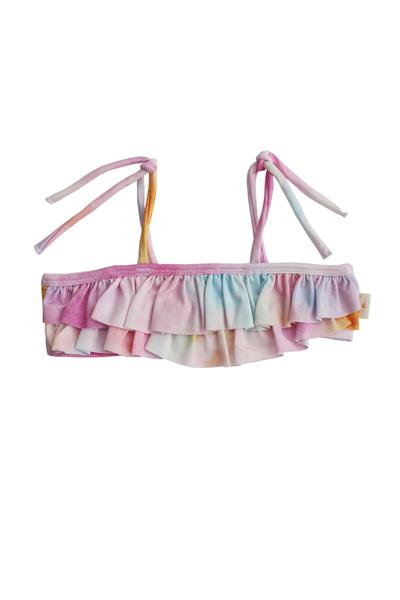Miela Kids / UV Korumalı Fırfırlı Tie Dye Bikini Set - Tie Dye Çok Renkli