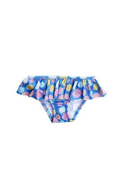 UV Korumalı Ruffle Tek Omuz - Sea Shell Çok Renkli