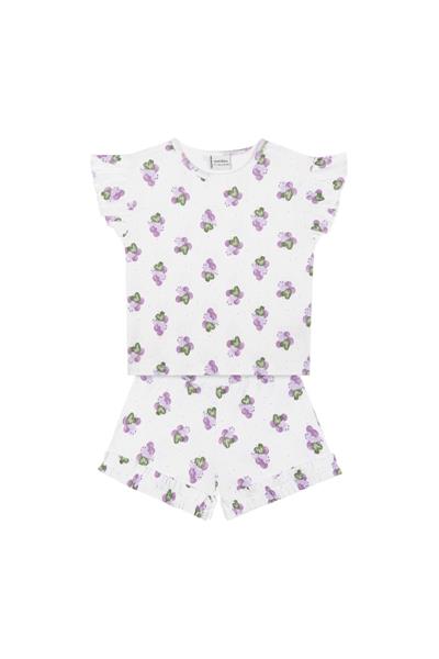 Üzüm Sezonu Şortlu Pijama Takımı Mor