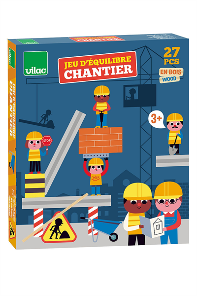 Vilac - Construction Site Equilibrist Game - İnşaat Denge Oyunu - Ingela P.Arrhenius Çok Renkli