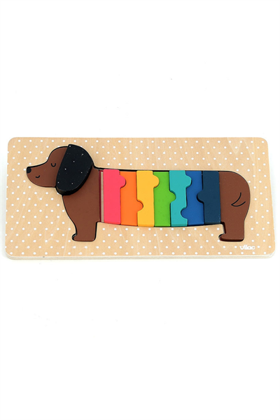 Vilac - Dog wooden puzzle - Ahşap Köpek Puzzle - Andy Westface Çok Renkli