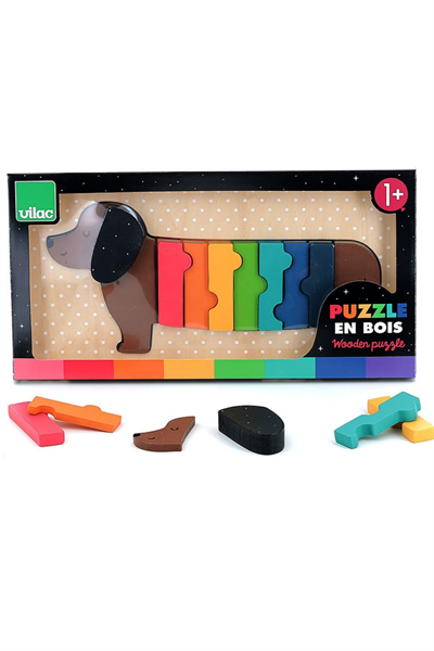 Vilac - Dog wooden puzzle - Ahşap Köpek Puzzle - Andy Westface Çok Renkli