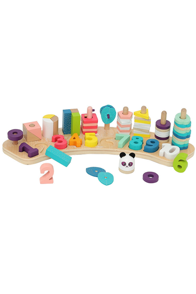 Vilac - Early learning toy 1,2,3… - Ahşaptan Öğrenme Oyunu 1,2,3,… Çok Renkli
