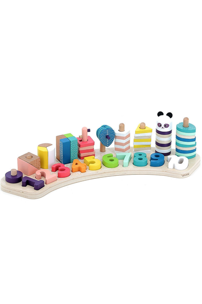 Vilac - Early learning toy 1,2,3… - Ahşaptan Öğrenme Oyunu 1,2,3,… Çok Renkli