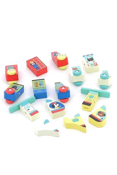 Vilac - Mıknatıslı araçlar - Meslekler Çok Renkli