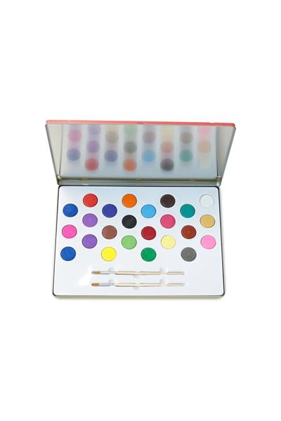 Vilac - Rainbow Large Painting Set - Büyük Boy Gökkuşağı Sulu Boya Seti 24lü Çok Renkli