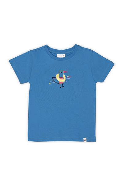 Beetlebeez / Wings and Waves T-Shirt (Blue Rib)Kısa Kollu Baskılı Çocuk T-Shirt Mavi