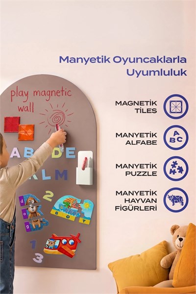 Zigo Toys / Manyetik Duvar Panosu - Toprak Kahverengi