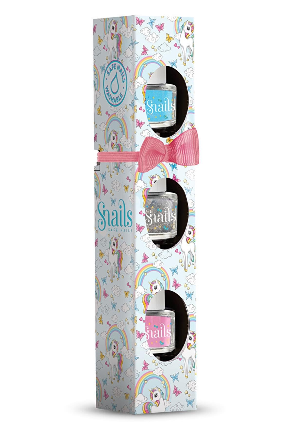 3'lü Su Bazlı Oje - Rainbow Unicorn (Baby Cloud-Toothfairy-Silvermist) Çok Renkli