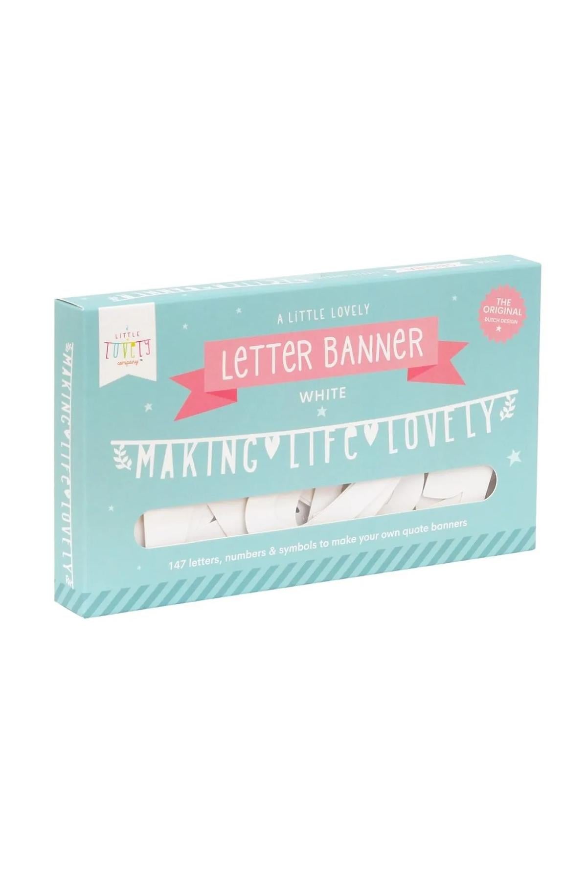 A Lıttle Lovely Company HARF BANNER (LOVE YOU) Beyaz