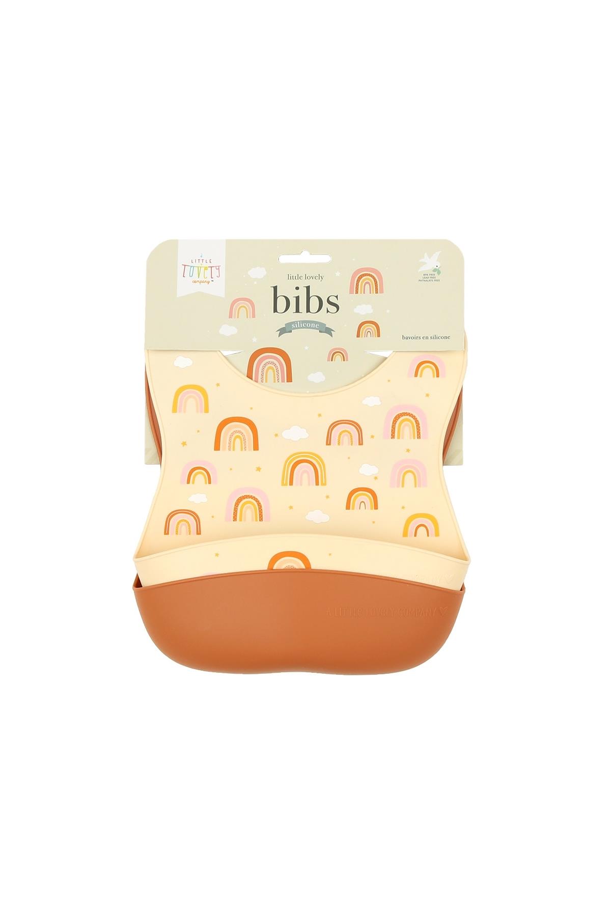 A Lıttle Lovely Company İKİLİ SİLİKON MAMA ÖNLÜĞÜ Kiremit
