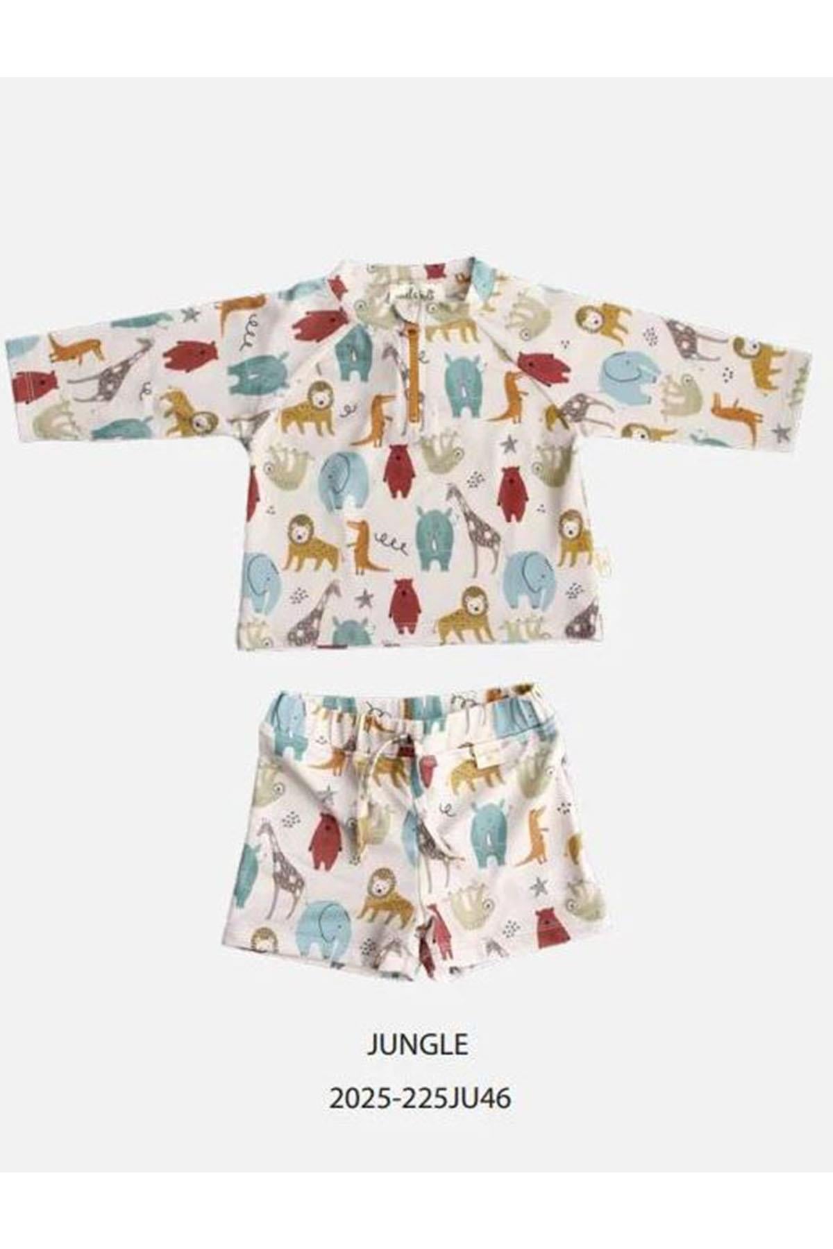 Alt Üst Erkek Bebek Set - Jungle Çok Renkli
