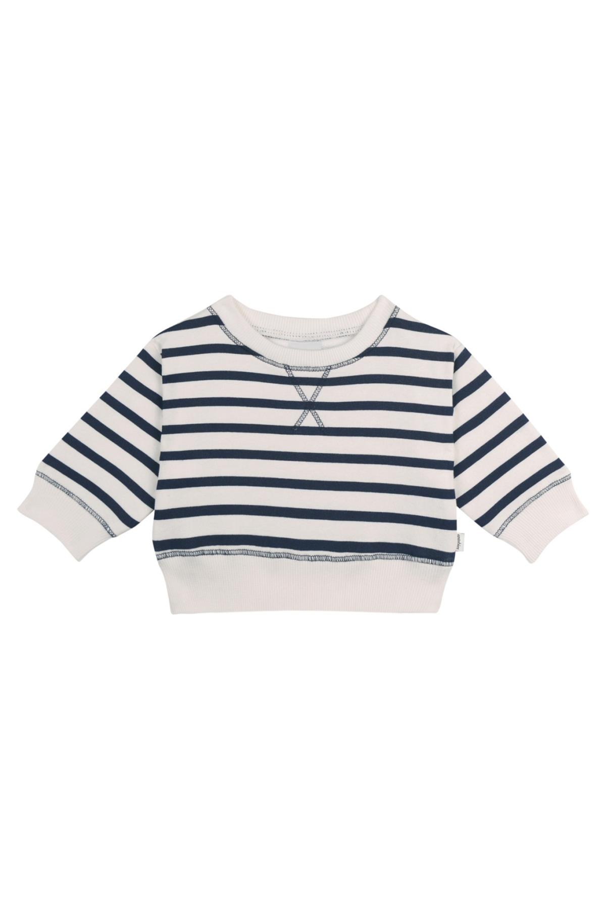 Antebies / Çizgili Sweatshirt Lacivert