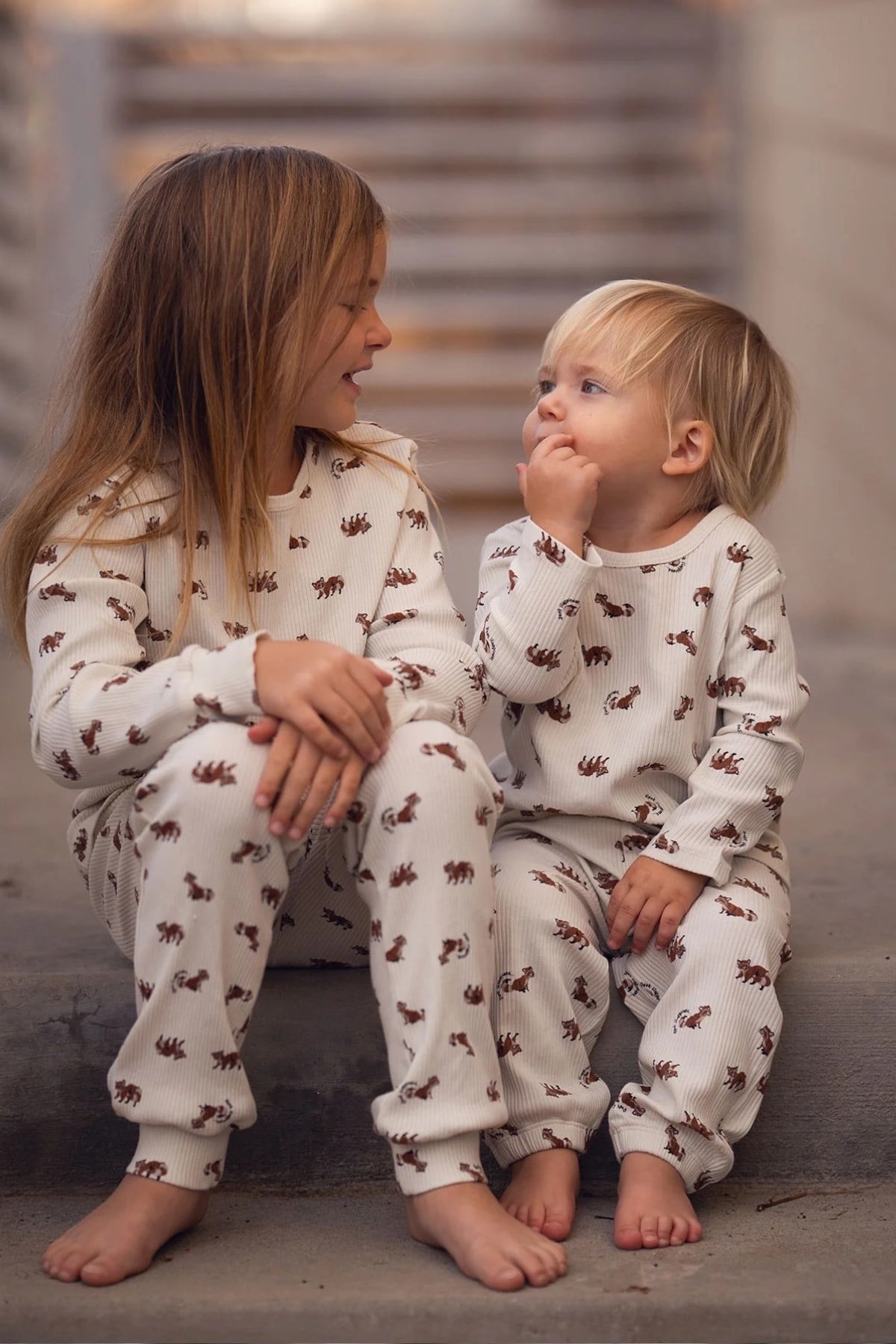 Antebies / Rakun Uzun Kollu Pijama Takımı Kahve