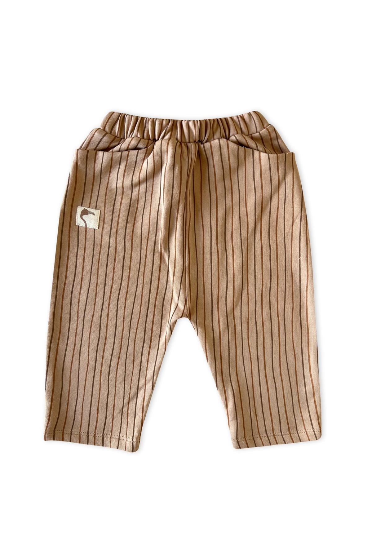 Auntie Me / ‘WAVY STRIPED’ TROUSERS100% organic cotton futter-GOTS certified Nature