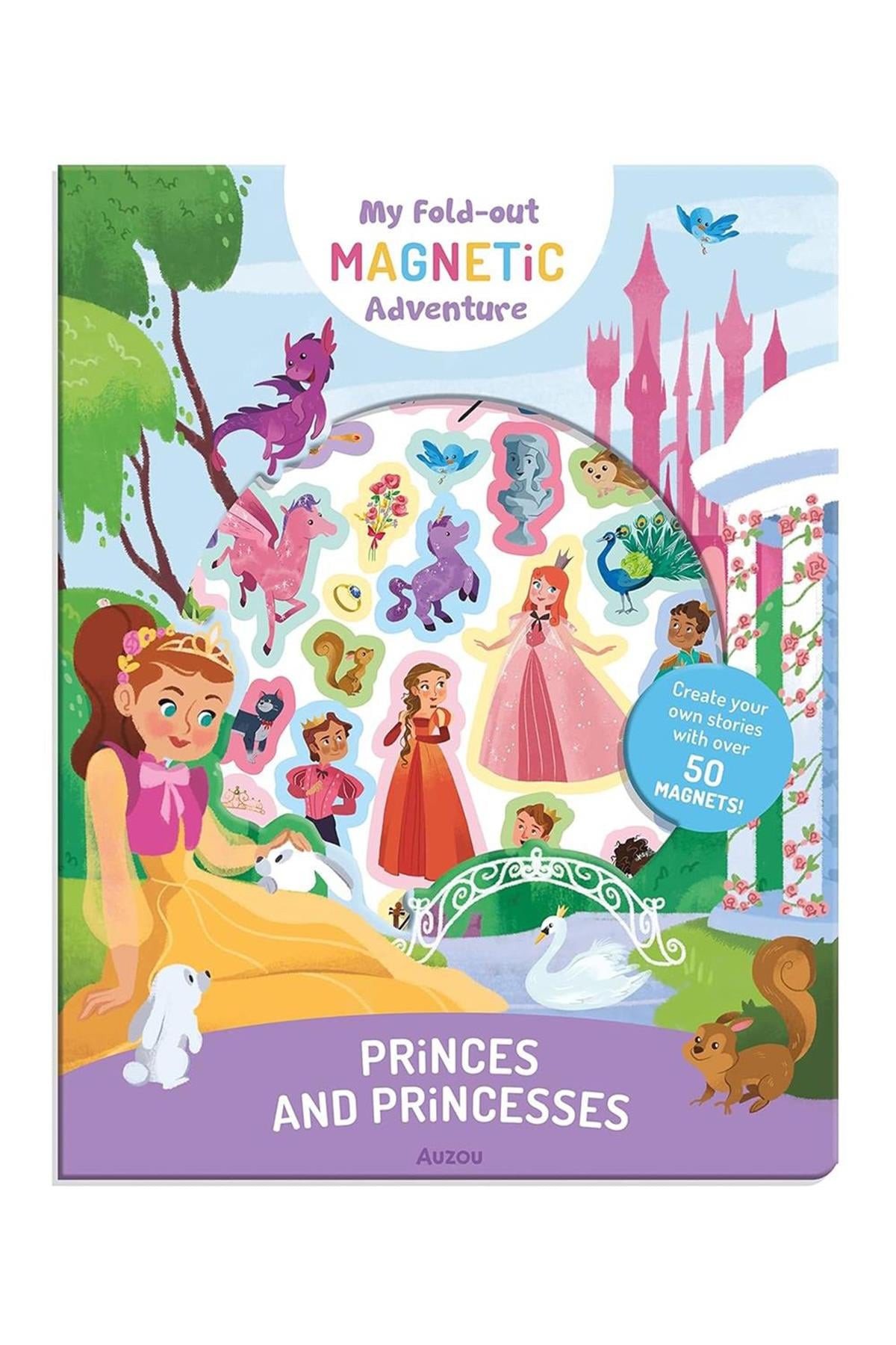 Auzou / My Fold-Out Magnetic Adventure - Princes And Princesses Çok Renkli