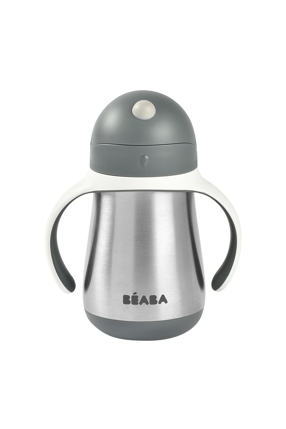 Beaba / 250 ml Çelik Pipetli Suluk Gri