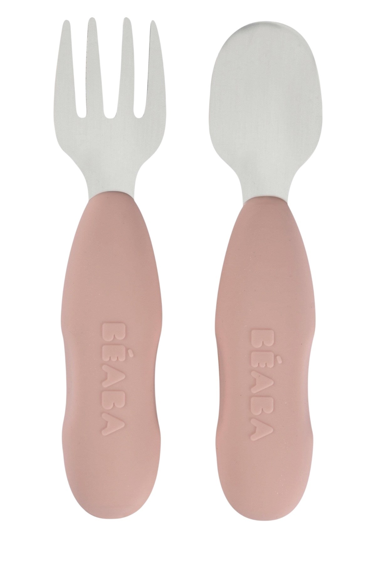 Beaba / Paslanmaz Çelik Çatal Kaşık Şeti, Cotton Candy Pembe