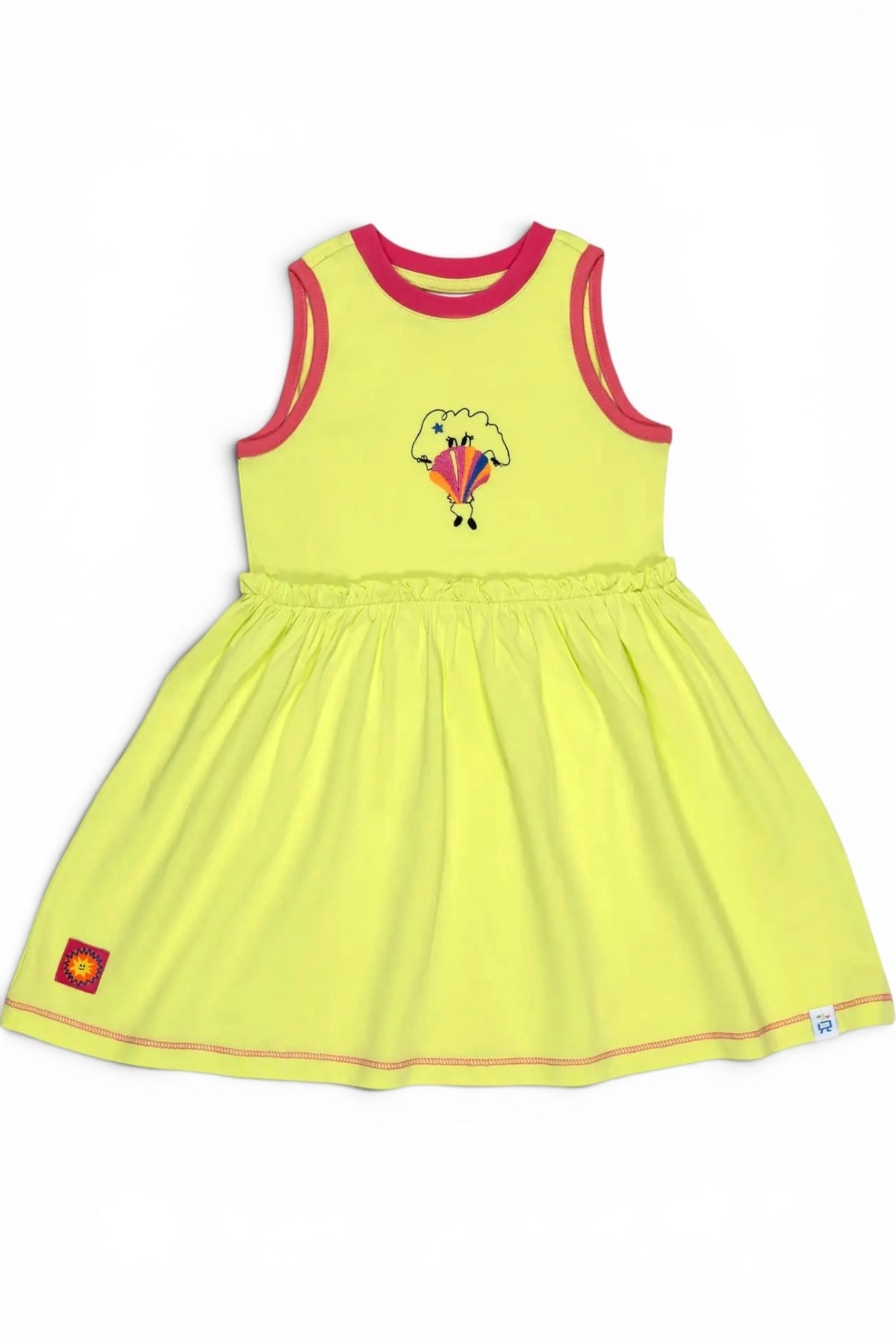 Beetlebeez / Hey J'oyster Frilled Dress_Lime Çok Renkli