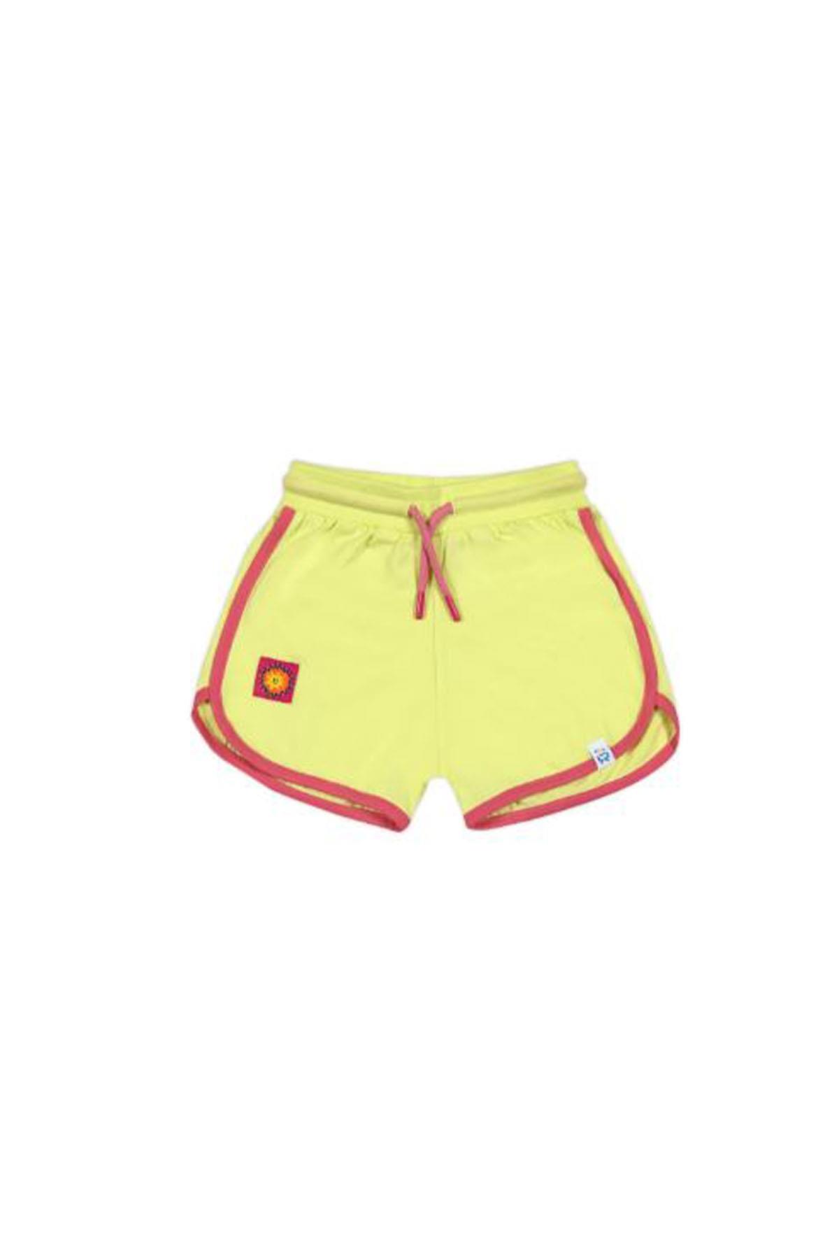 Beetlebeez / Retro Shorts - Lime with Pink Trim Çok Renkli