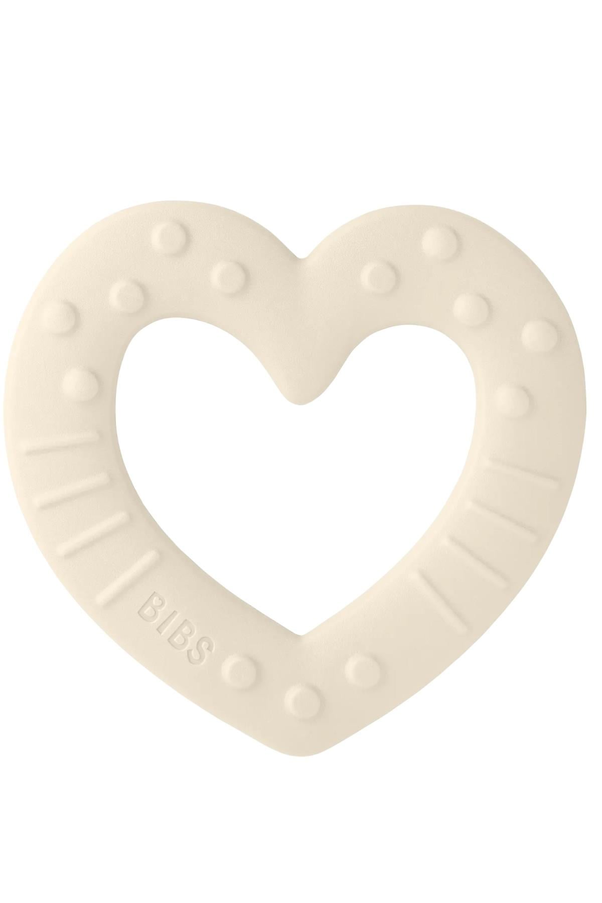 Bibs Baby Bitie Diş Kaşıyıcı-Heart - Ivory Ivory