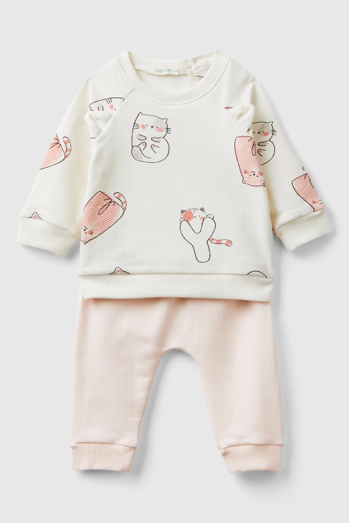 BNT-NB SWEAT PANTOLON SET PEMBE
