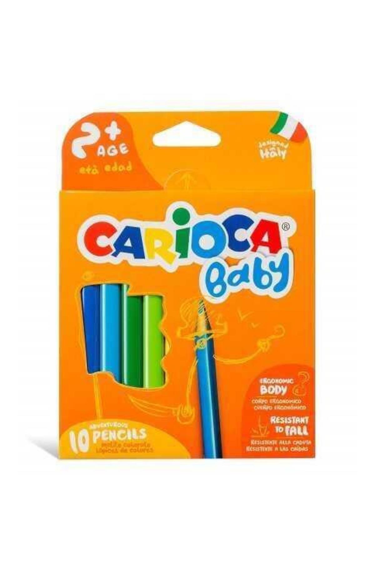 Carioca / JUMBO BEBEK ÜÇGEN KURU BOYA KALEMİ 10'LU 2+ YAŞ Çok Renkli