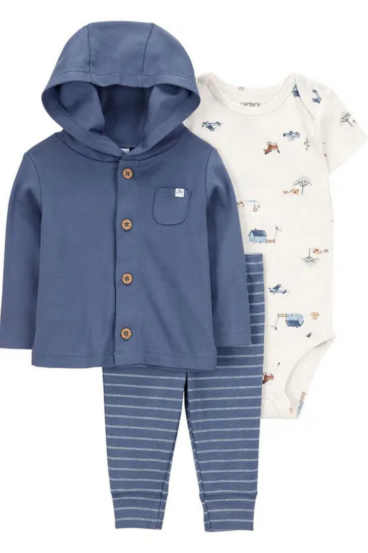 CARTER'S / Layette Erkek Bebek 3Lü Hırkalı Mavi