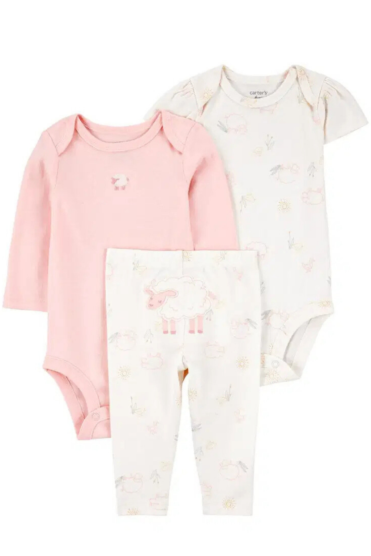 CARTER'S / Layette Kız Bebek 3Lü Set Ekru