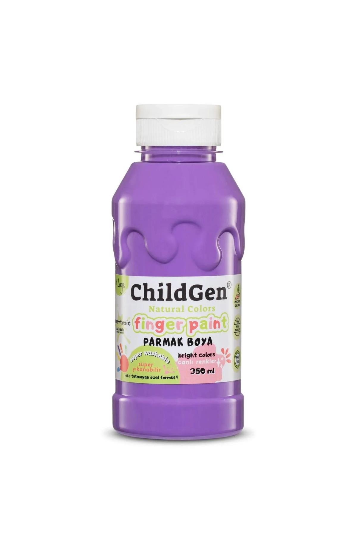 Childgen / Süper Yıkanabilir Parmak Boya 350 ml şişe Mor