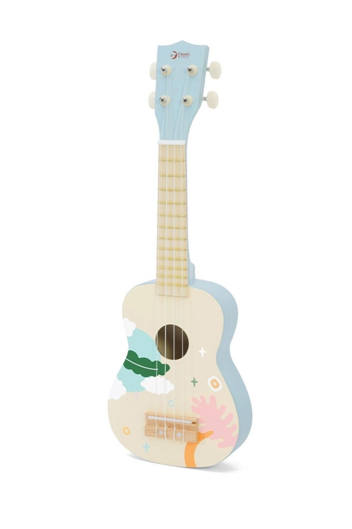 Classic World Ahşap Iris Ukelele - Mavi Çok Renkli