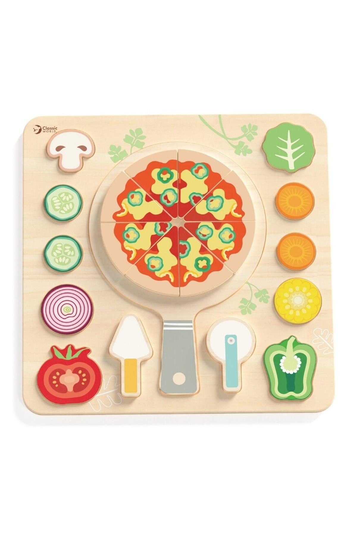 Classic World Ahşap Pizza Yapbozu Çok Renkli