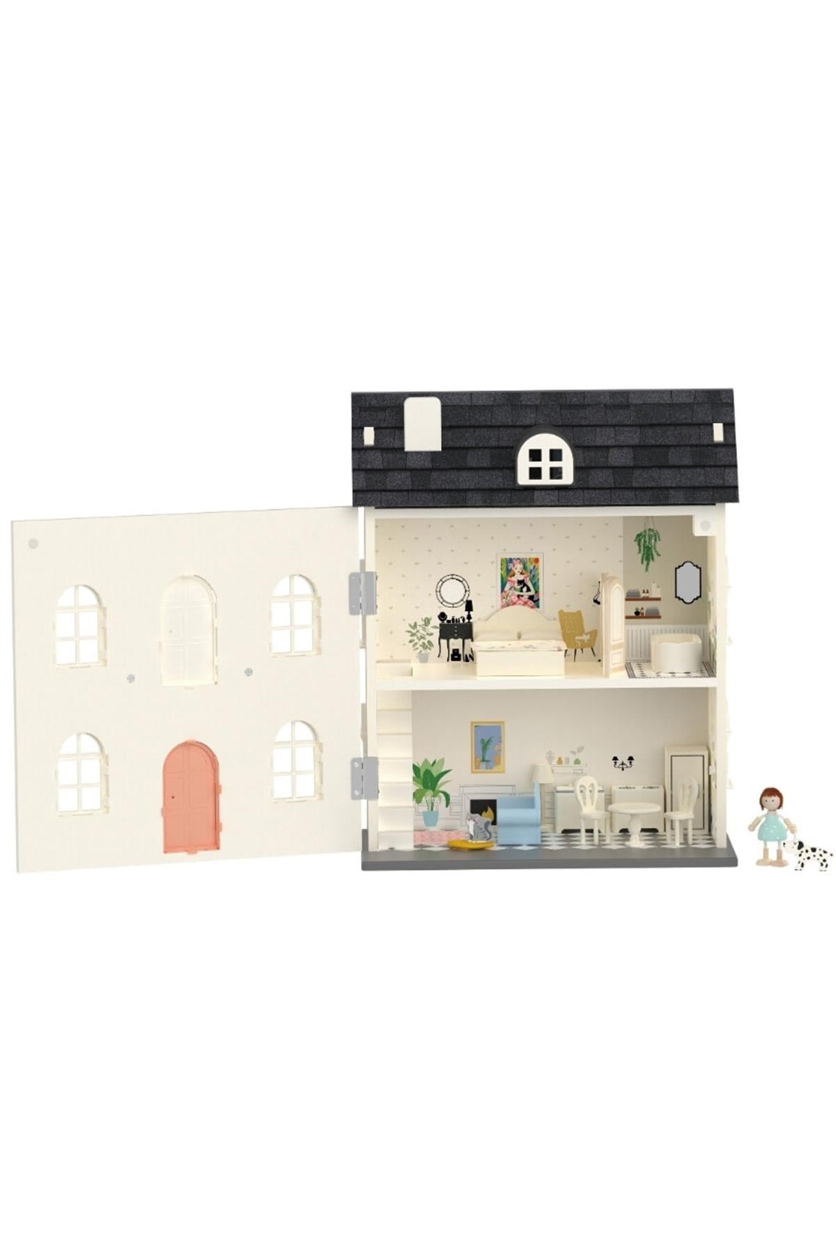 Classic World Ahşap Vintage Bebek Evi Çok Renkli